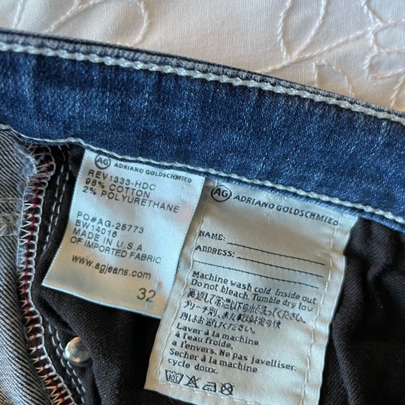 AG The Stilt Cigarette Roll-Up Size 32 Used - Picture 2 of 4